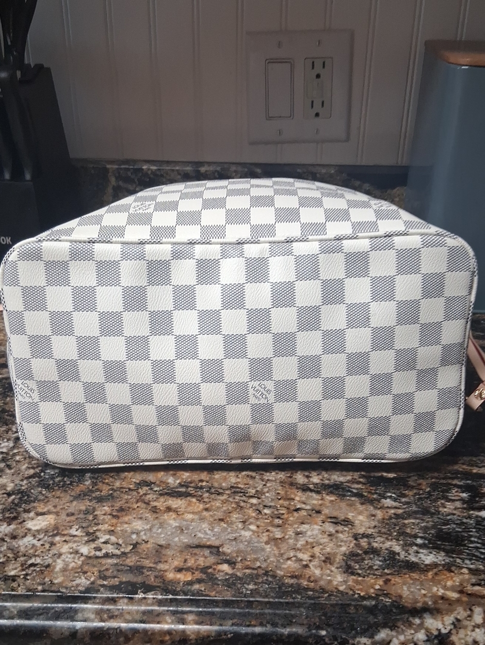 Source Unknown Cream Checkered Tote Bag Nwot. FIRM PRICE - Picture 7 of 16
